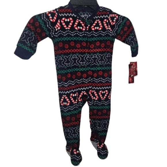 Jammies For Your Families Other - NWT Jammies For Your Families One-Piece Footed Infant Christmas Pajamas